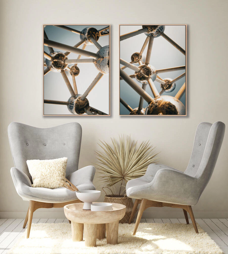 Duo Atomium | Conjunto com 2 Quadros