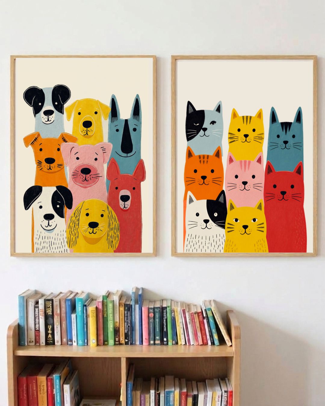 Kit Cachorros e gatos coloridos