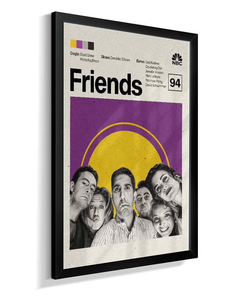 Quadro Friends Minimalista | Pôster Decorativo de Série