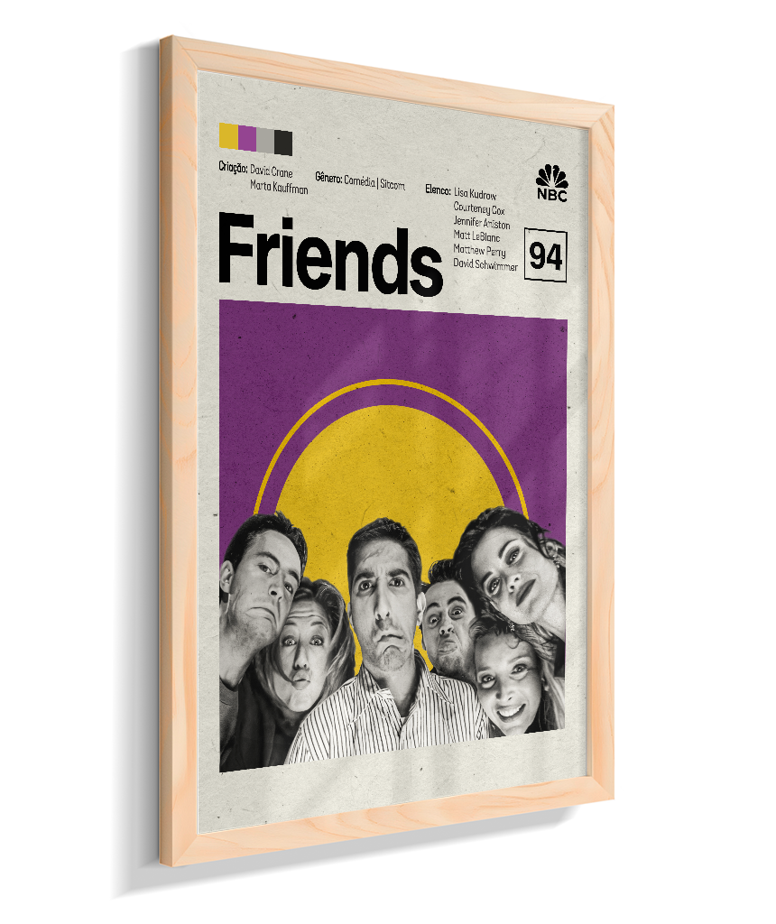 Quadro Friends Minimalista | Pôster Decorativo de Série