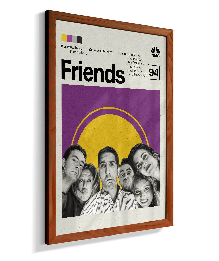 Quadro Friends Minimalista | Pôster Decorativo de Série