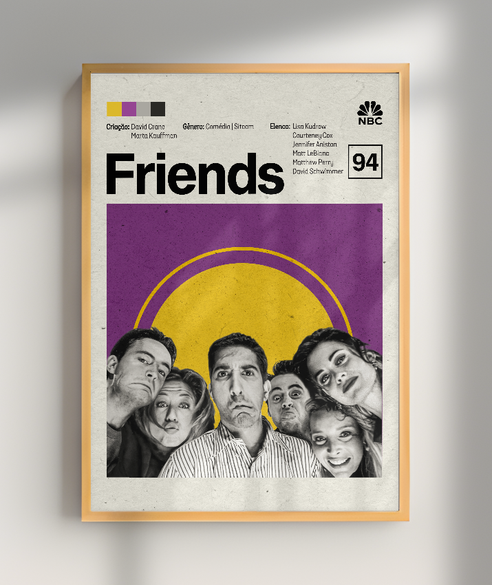 Quadro Friends Minimalista | Pôster Decorativo de Série