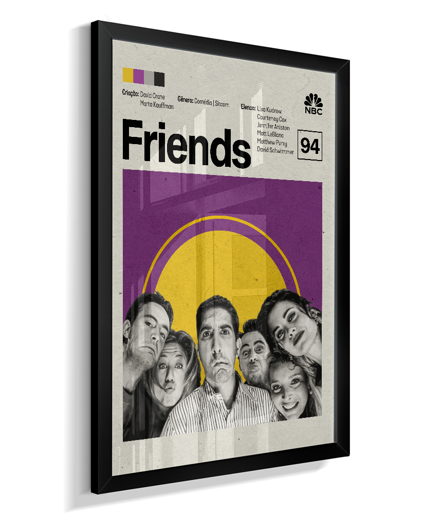 Quadro Friends Minimalista | Pôster Decorativo de Série