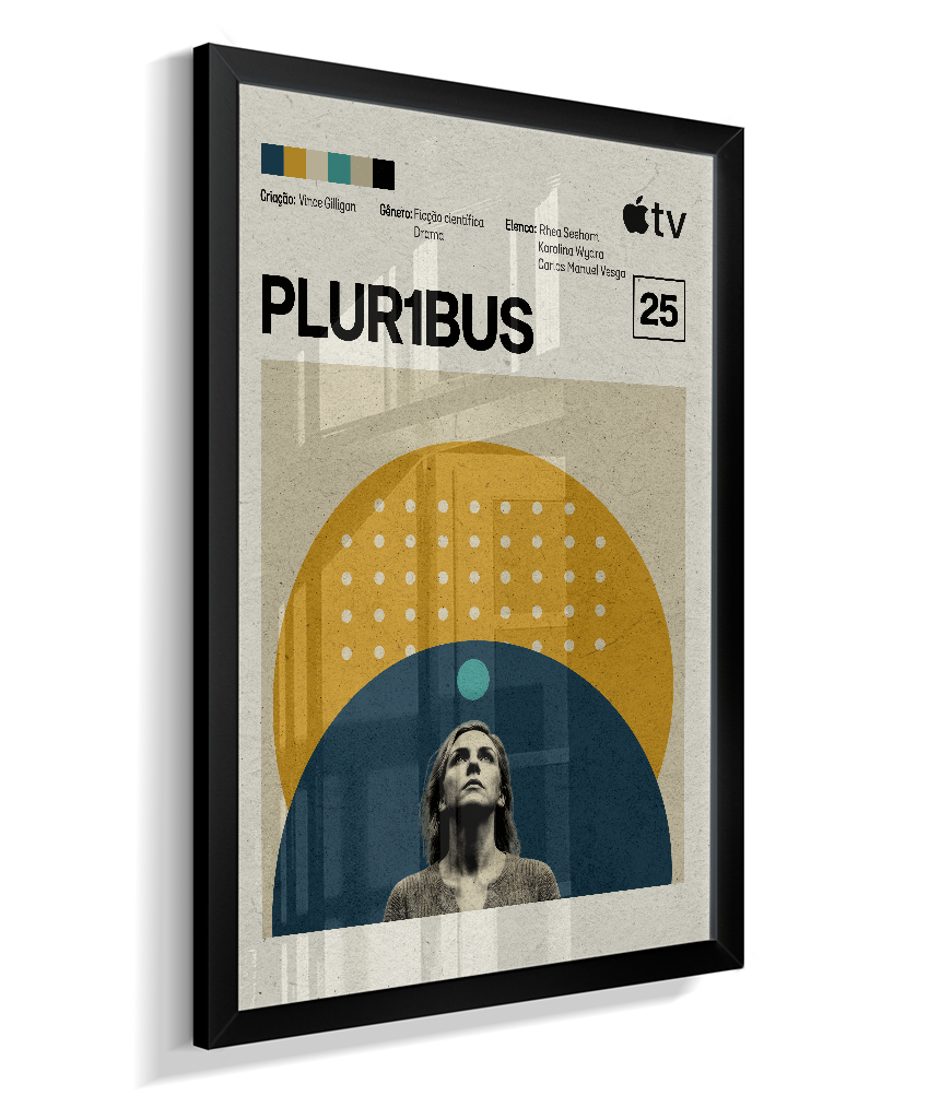 Quadro Pluribus Minimalista | Pôster Decorativo Série de Ficção Científica
