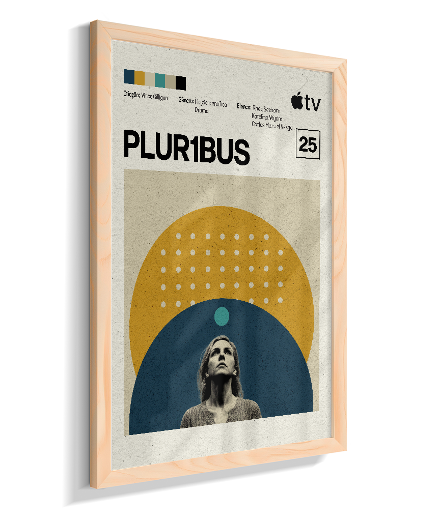 Quadro Pluribus Minimalista | Pôster Decorativo Série de Ficção Científica