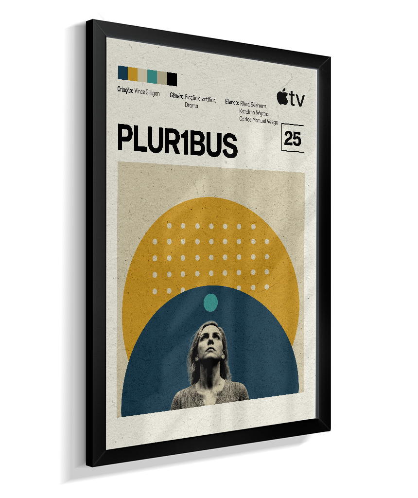 Quadro Pluribus Minimalista | Pôster Decorativo Série de Ficção Científica