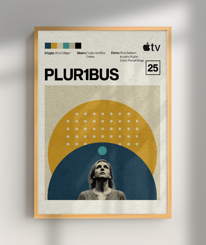 Quadro Pluribus Minimalista | Pôster Decorativo Série de Ficção Científica