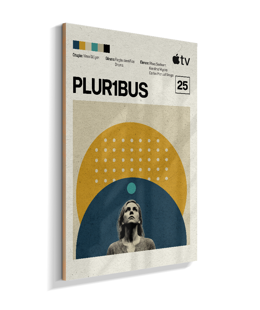 Quadro Pluribus Minimalista | Pôster Decorativo Série de Ficção Científica