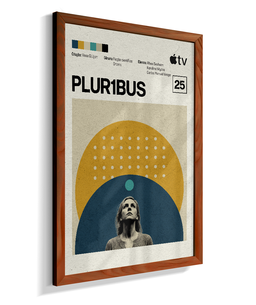 Quadro Pluribus Minimalista | Pôster Decorativo Série de Ficção Científica
