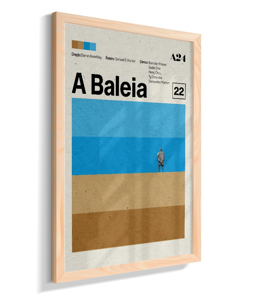 Quadro A Baleia Minimalista
