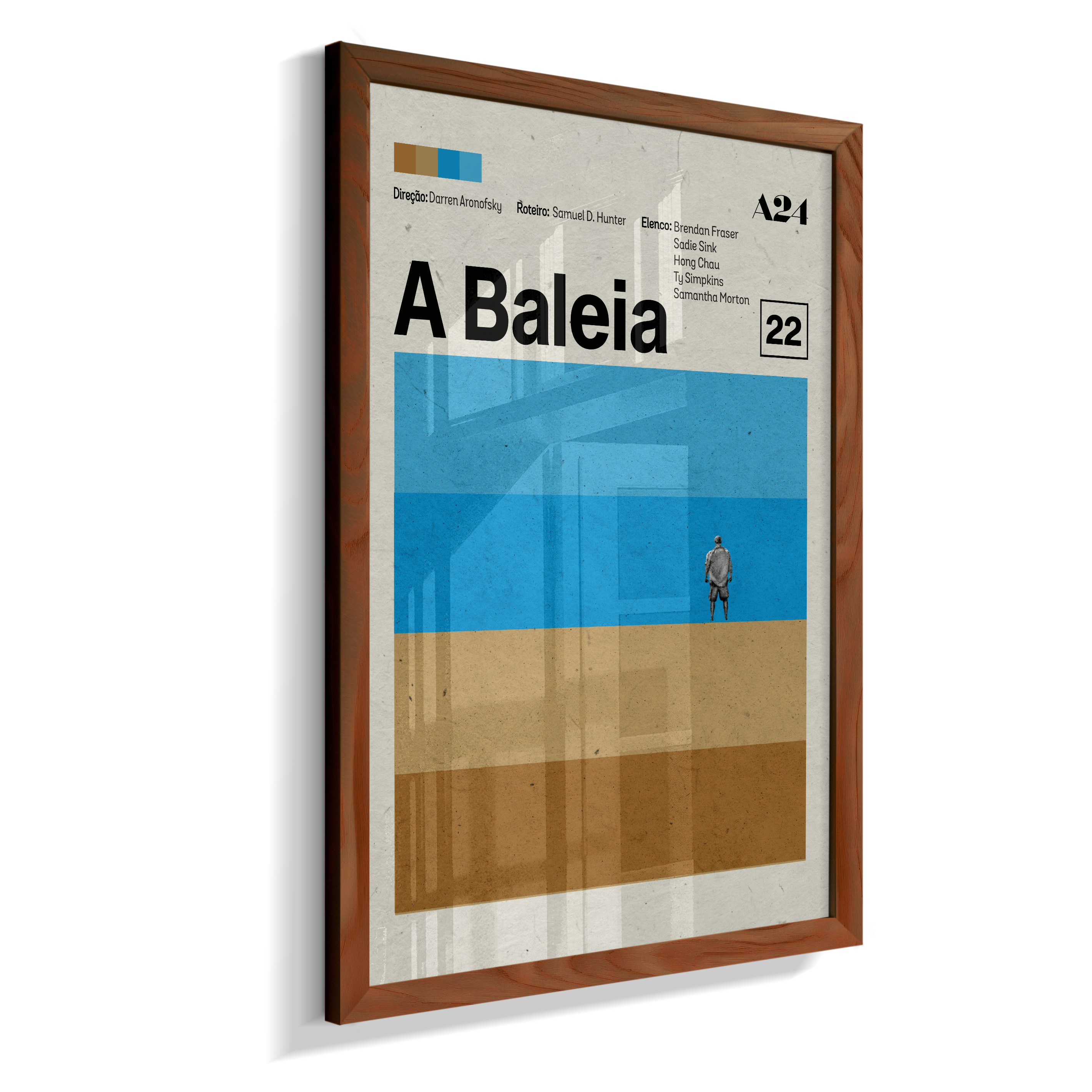 Quadro A Baleia Minimalista