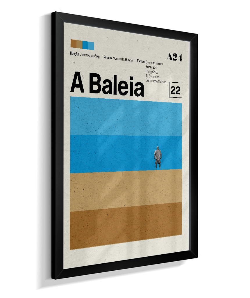 Quadro A Baleia Minimalista