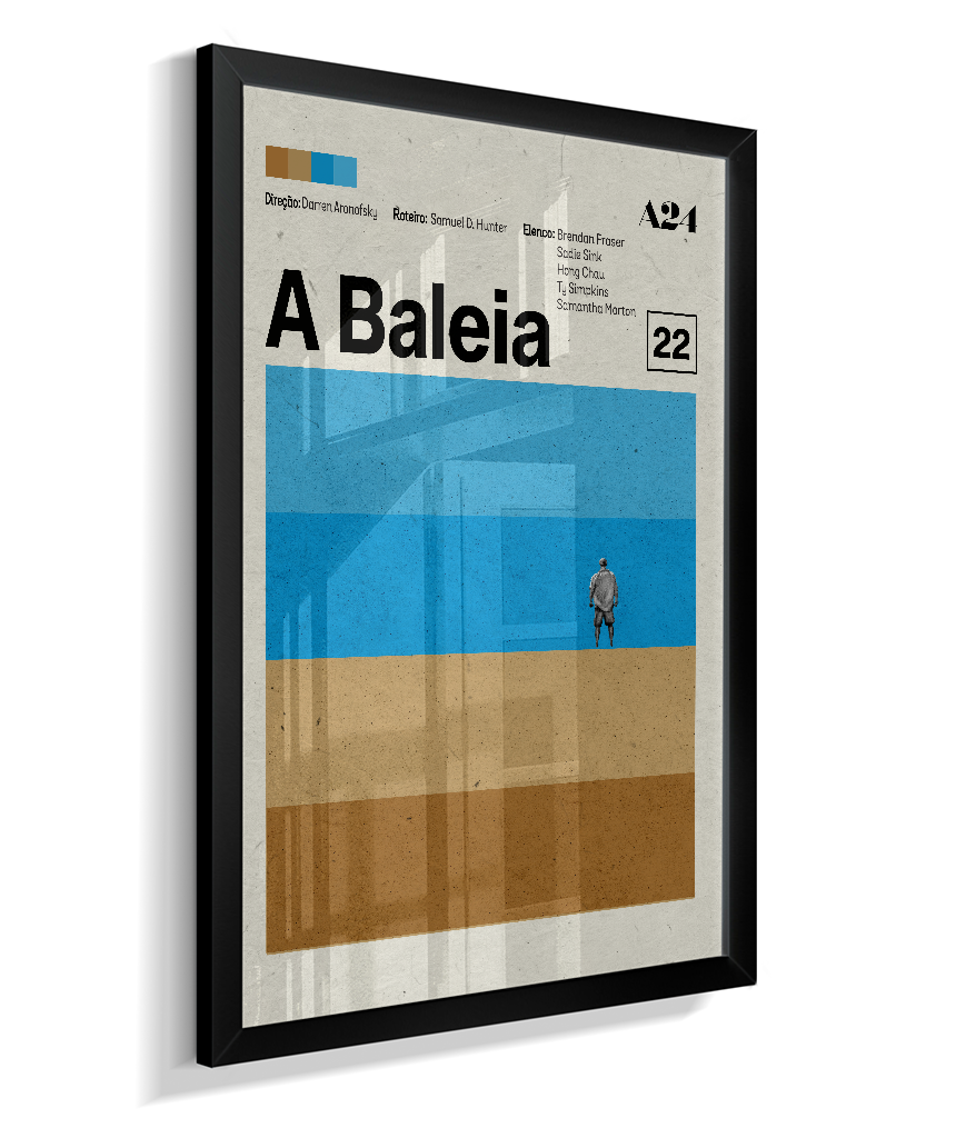 Quadro A Baleia Minimalista