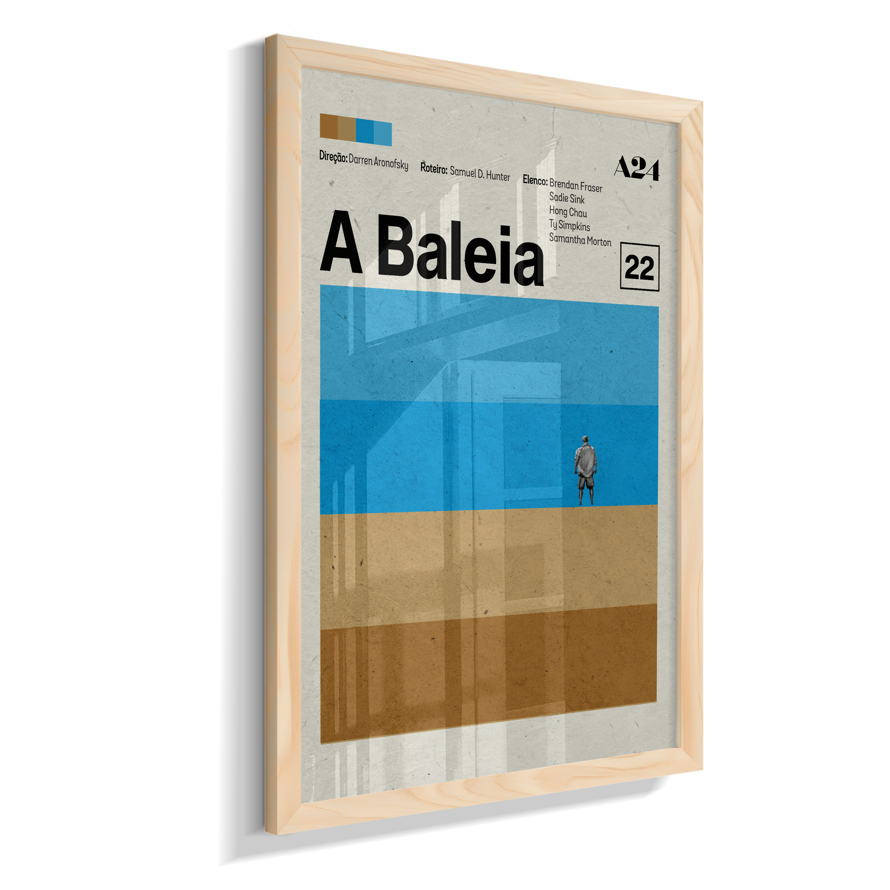 Quadro A Baleia Minimalista