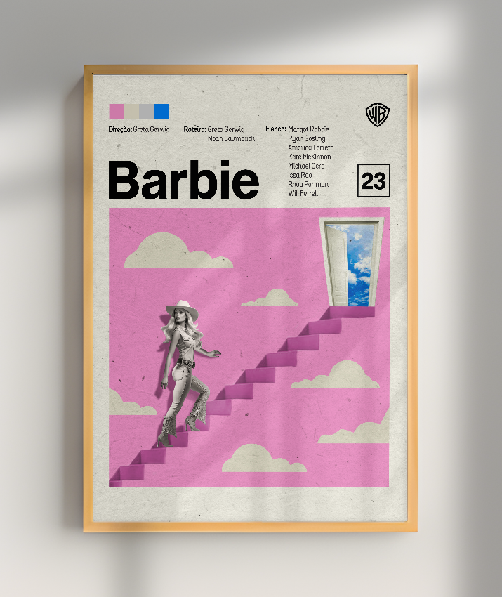 Quadro Barbie Minimalista