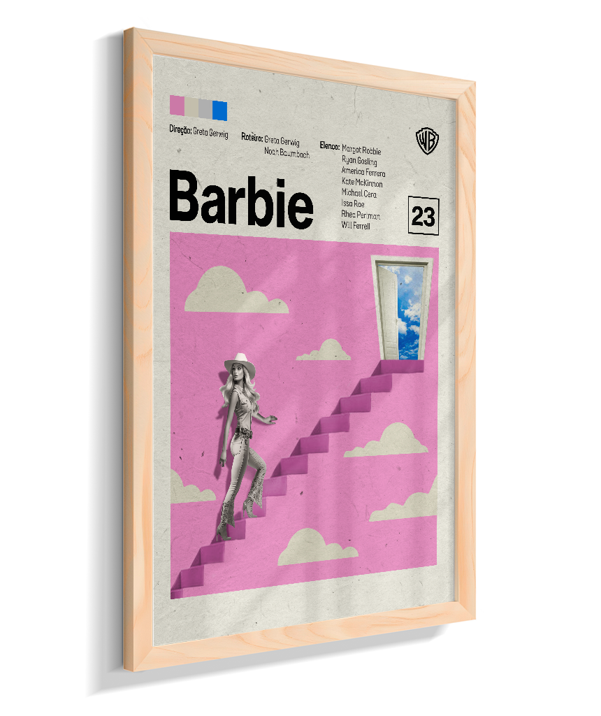 Quadro Barbie Minimalista