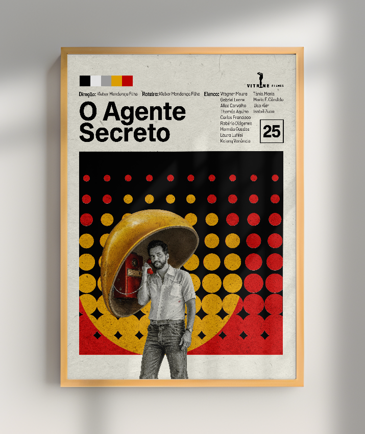 Quadro O Agente Secreto Minimalista