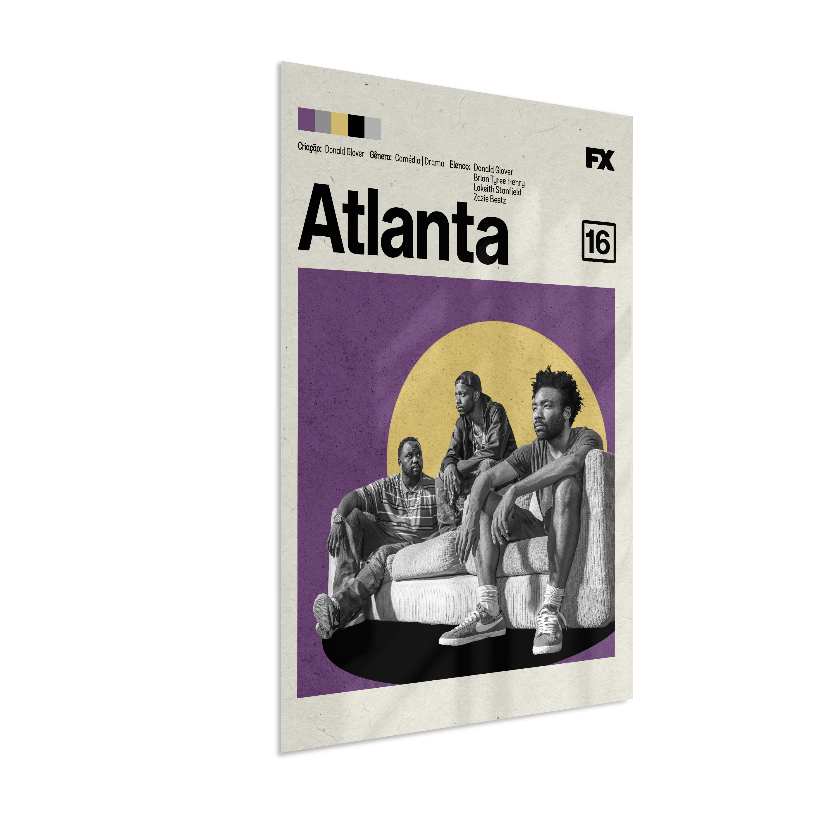 Quadro Atlanta Minimalista — Pôster Decorativo Série FX