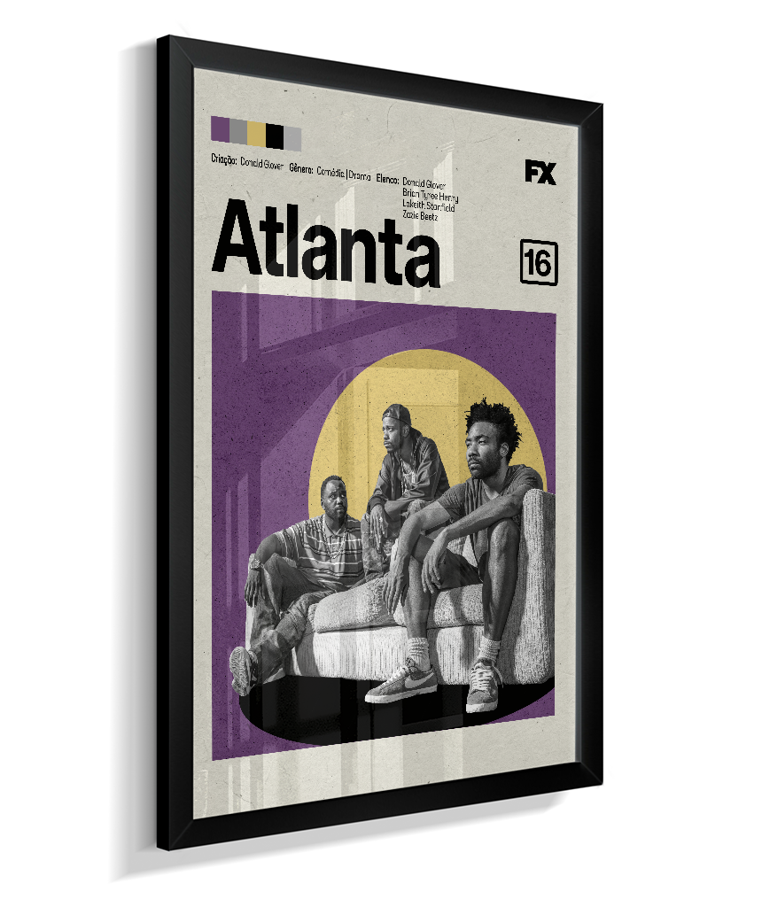 Quadro Atlanta Minimalista — Pôster Decorativo Série FX