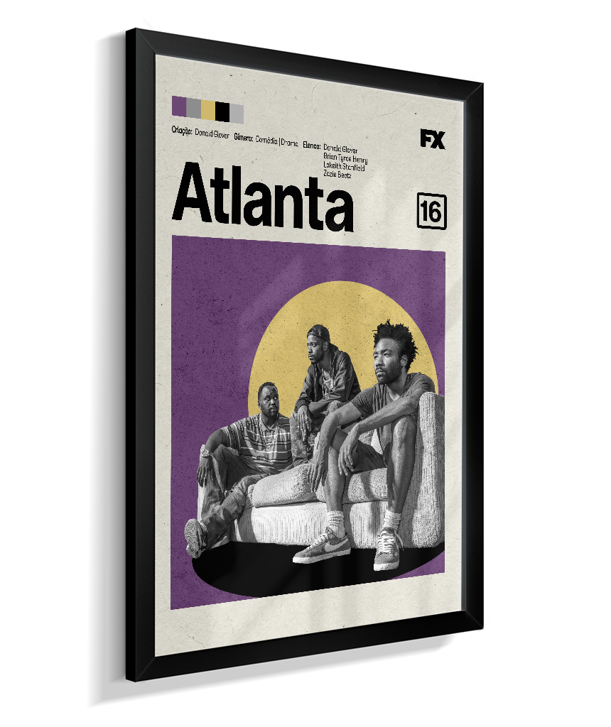 Quadro Atlanta Minimalista — Pôster Decorativo Série FX