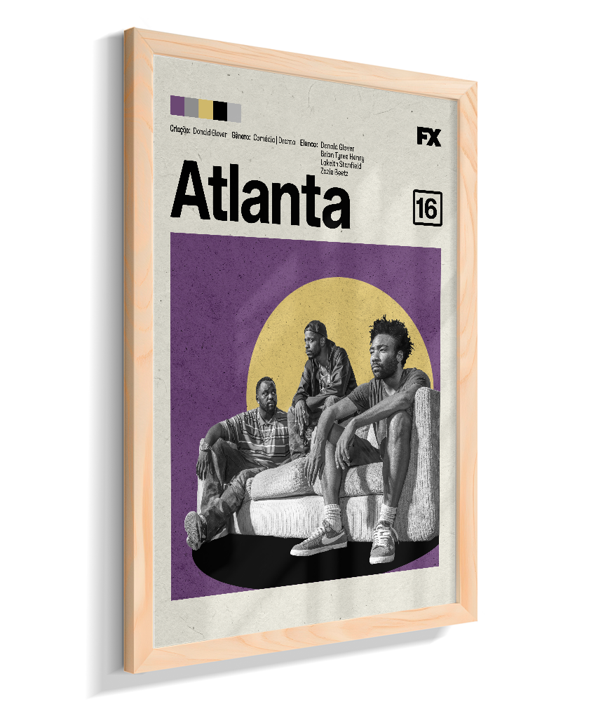 Quadro Atlanta Minimalista — Pôster Decorativo Série FX