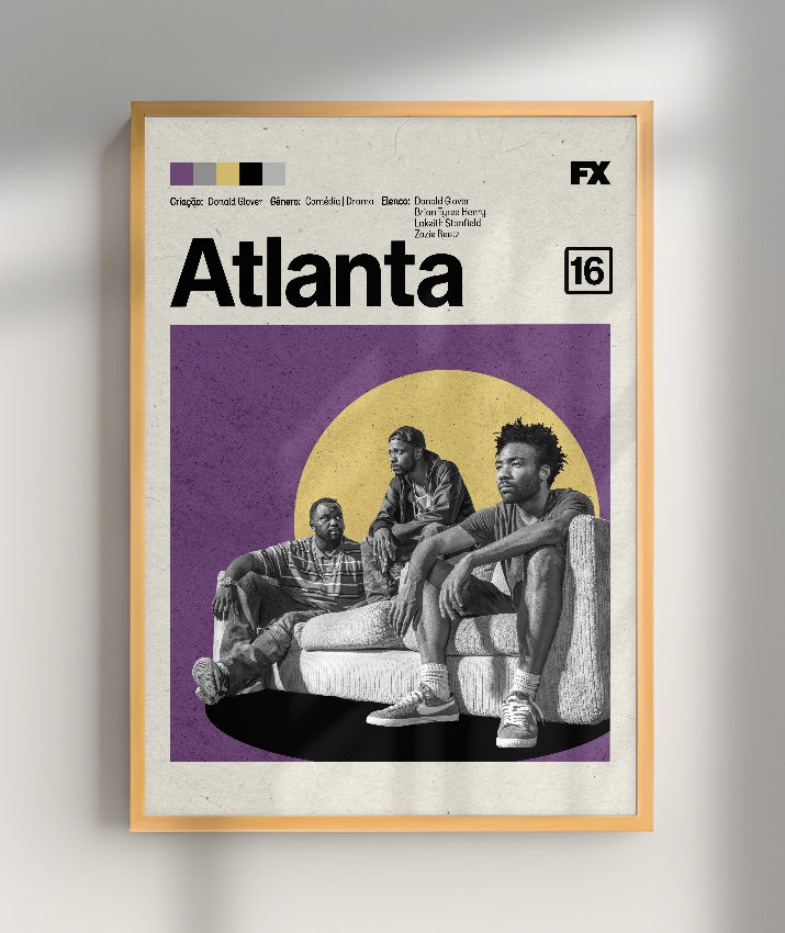 Quadro Atlanta Minimalista — Pôster Decorativo Série FX