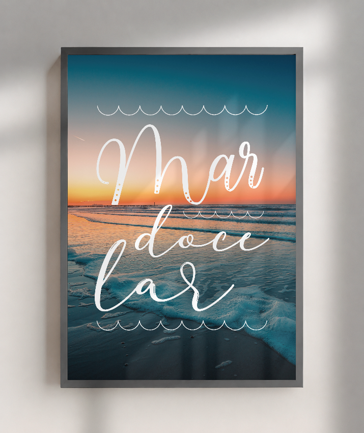 Placa Decorativo Mar Doce Lar