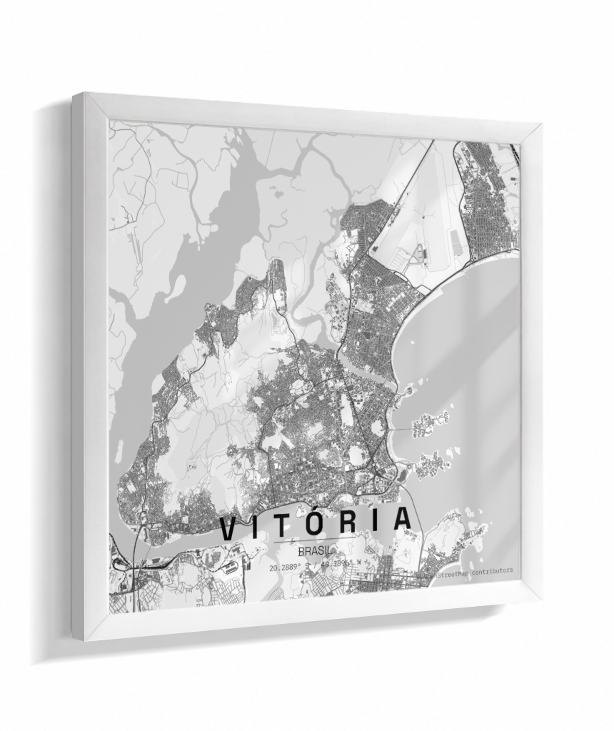 Quadro Mapa de Vitória - Quadrado