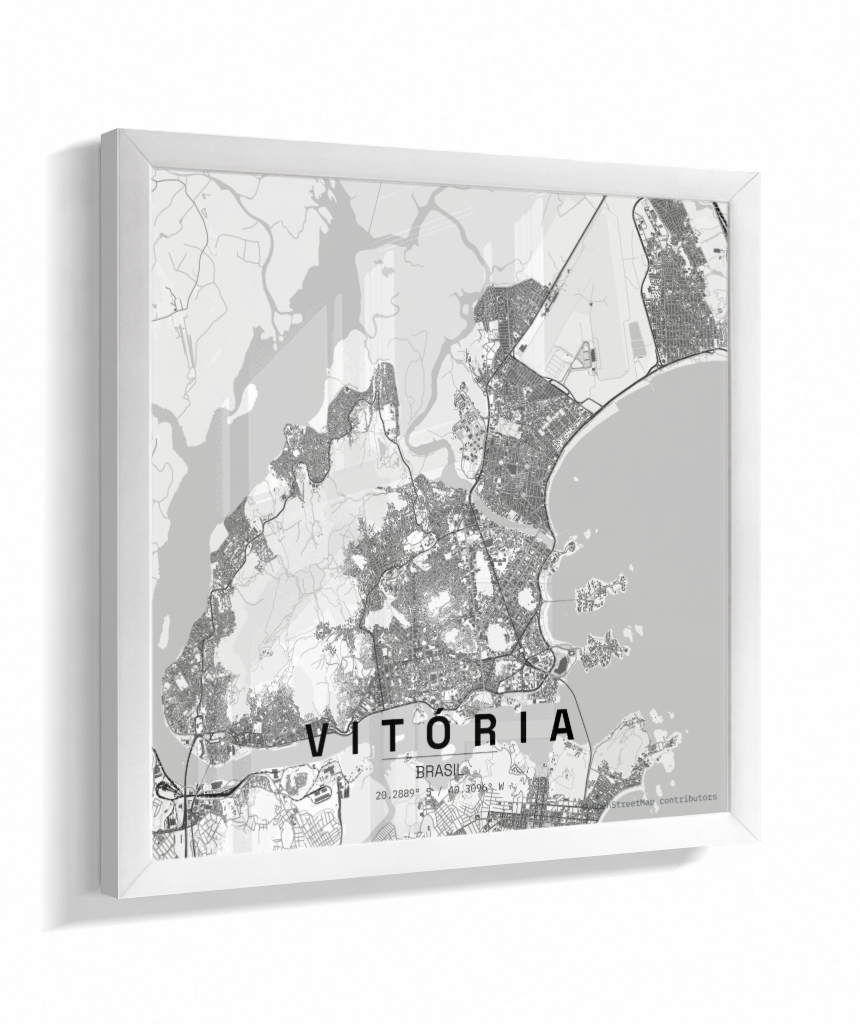 Quadro Mapa de Vitória - Quadrado