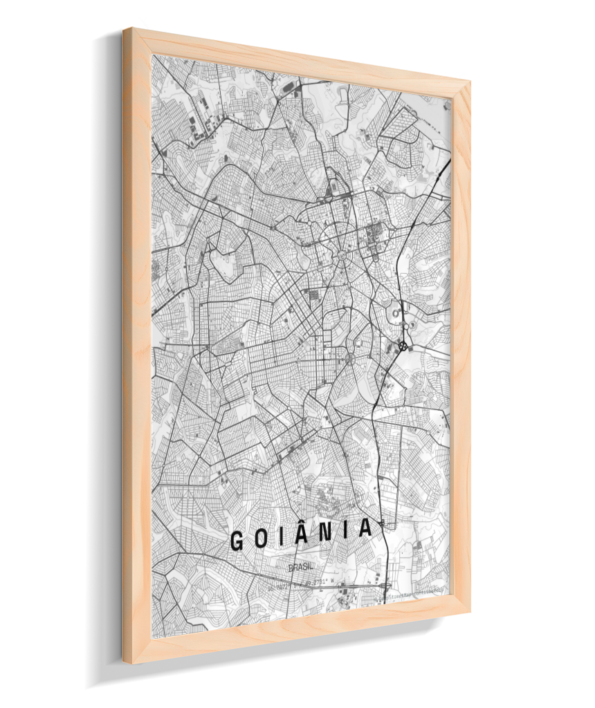 Quadro Vertical Mapa de Goiânia
