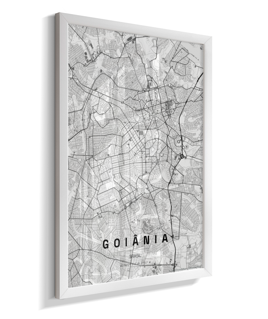 Quadro Vertical Mapa de Goiânia