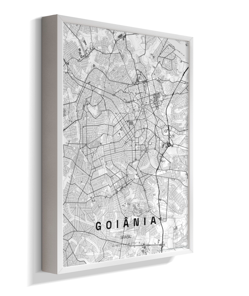 Quadro Vertical Mapa de Goiânia