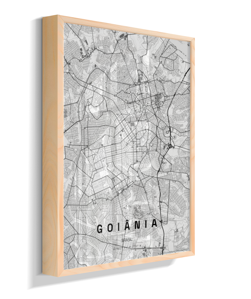 Quadro Vertical Mapa de Goiânia
