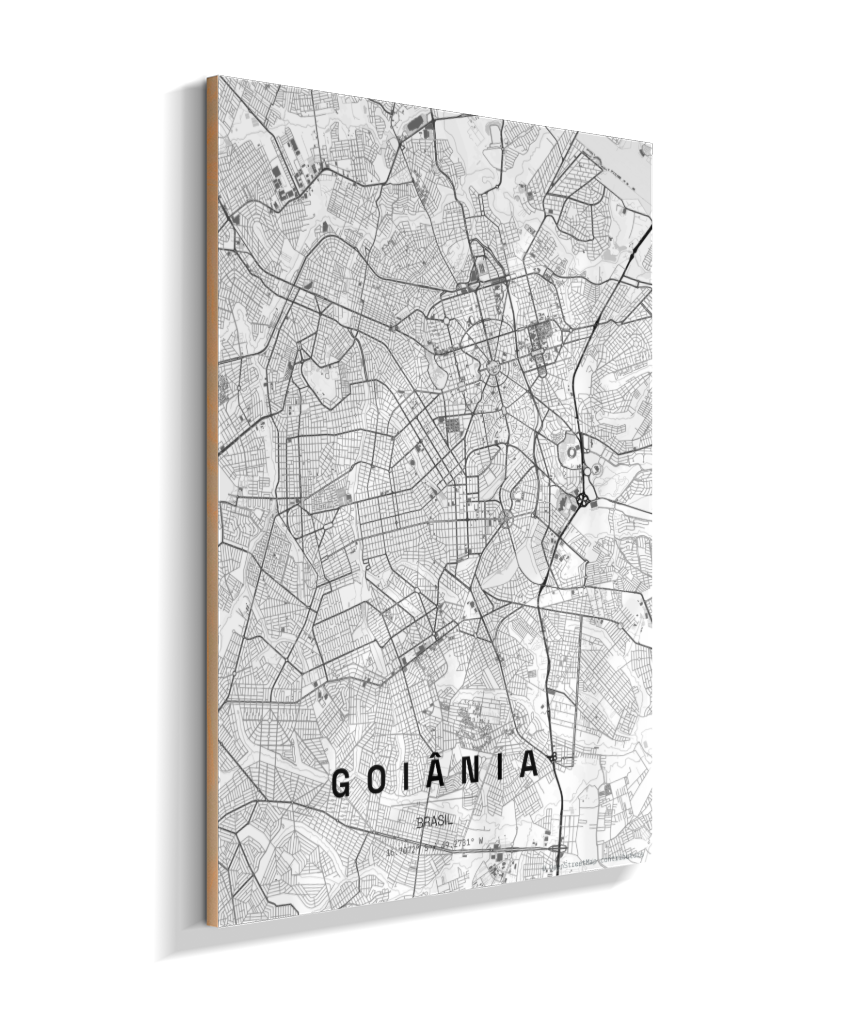 Quadro Vertical Mapa de Goiânia