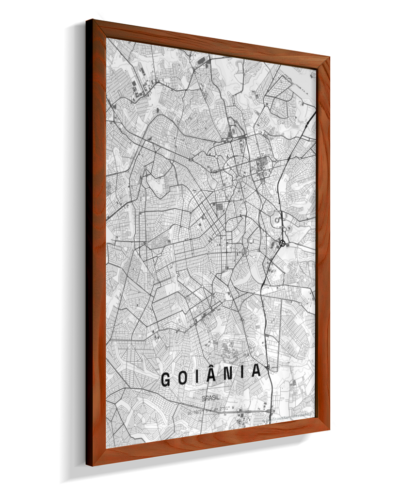 Quadro Vertical Mapa de Goiânia