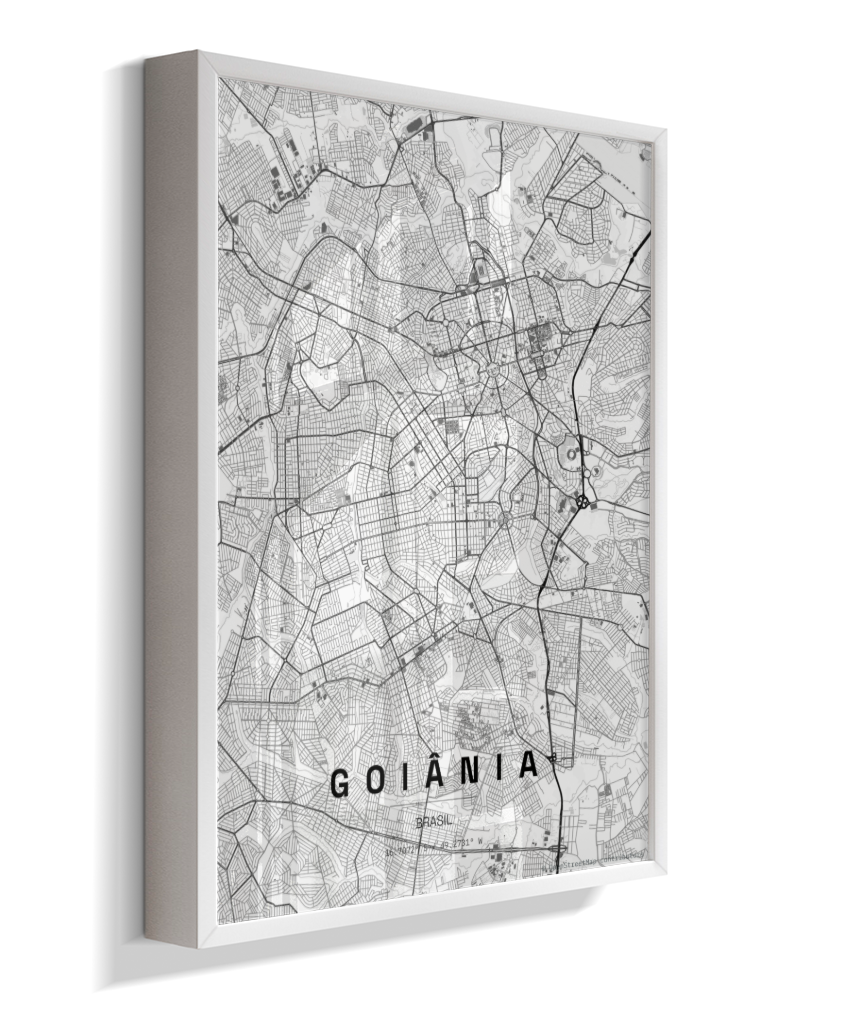 Quadro Vertical Mapa de Goiânia