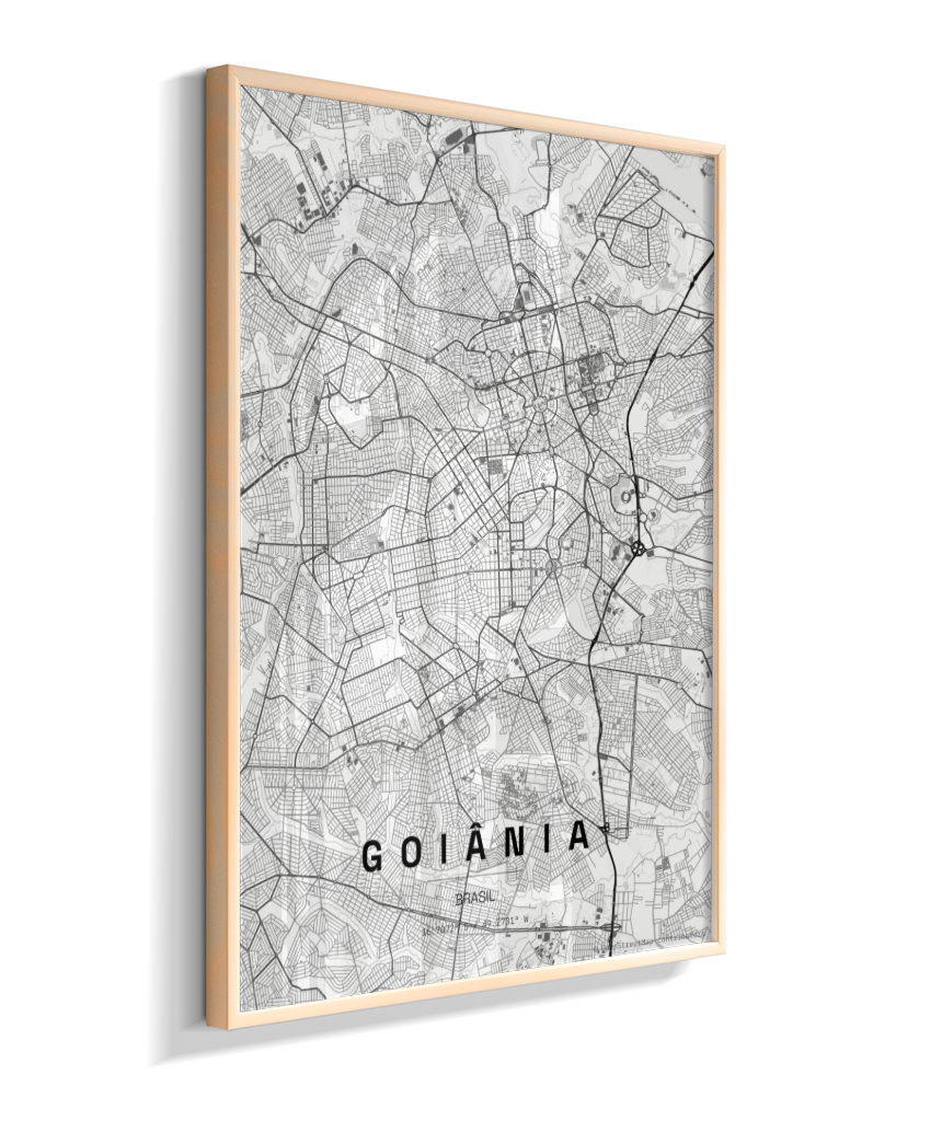 Quadro Vertical Mapa de Goiânia