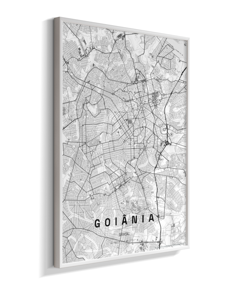 Quadro Vertical Mapa de Goiânia
