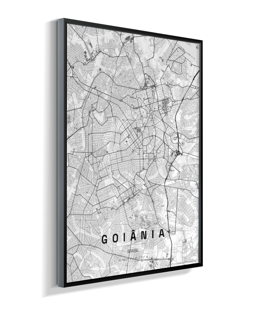 Quadro Vertical Mapa de Goiânia