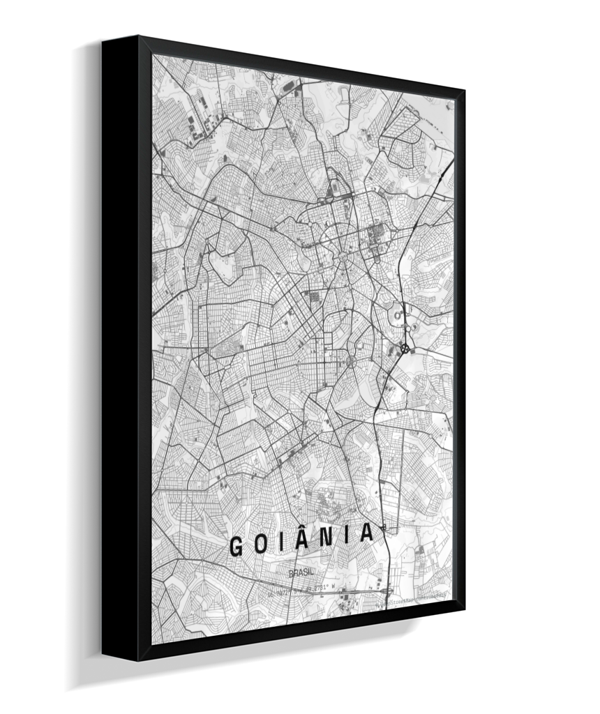 Quadro Vertical Mapa de Goiânia