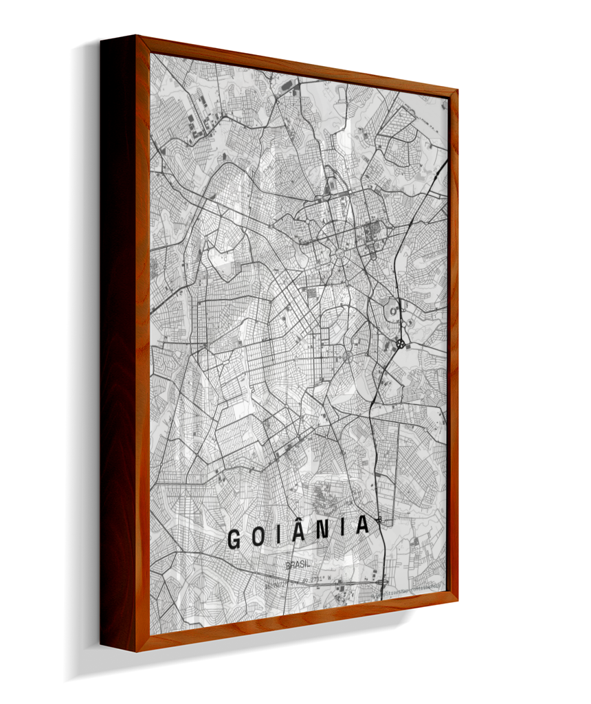 Quadro Vertical Mapa de Goiânia