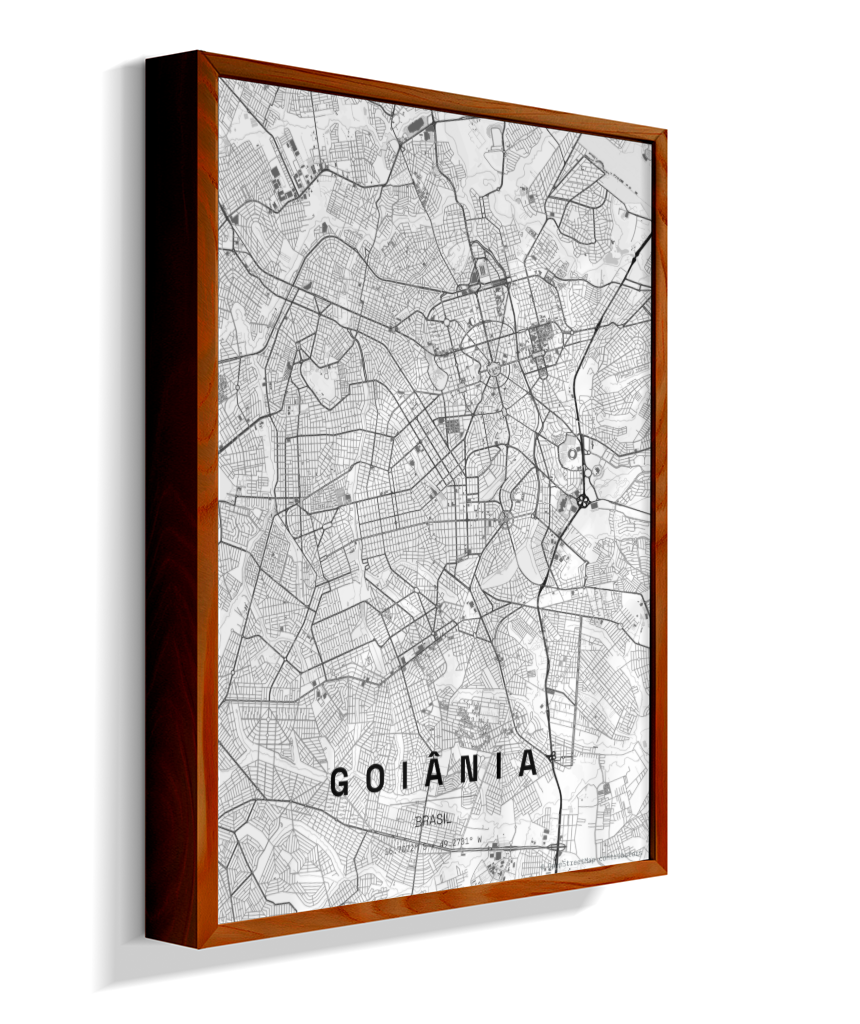Quadro Vertical Mapa de Goiânia