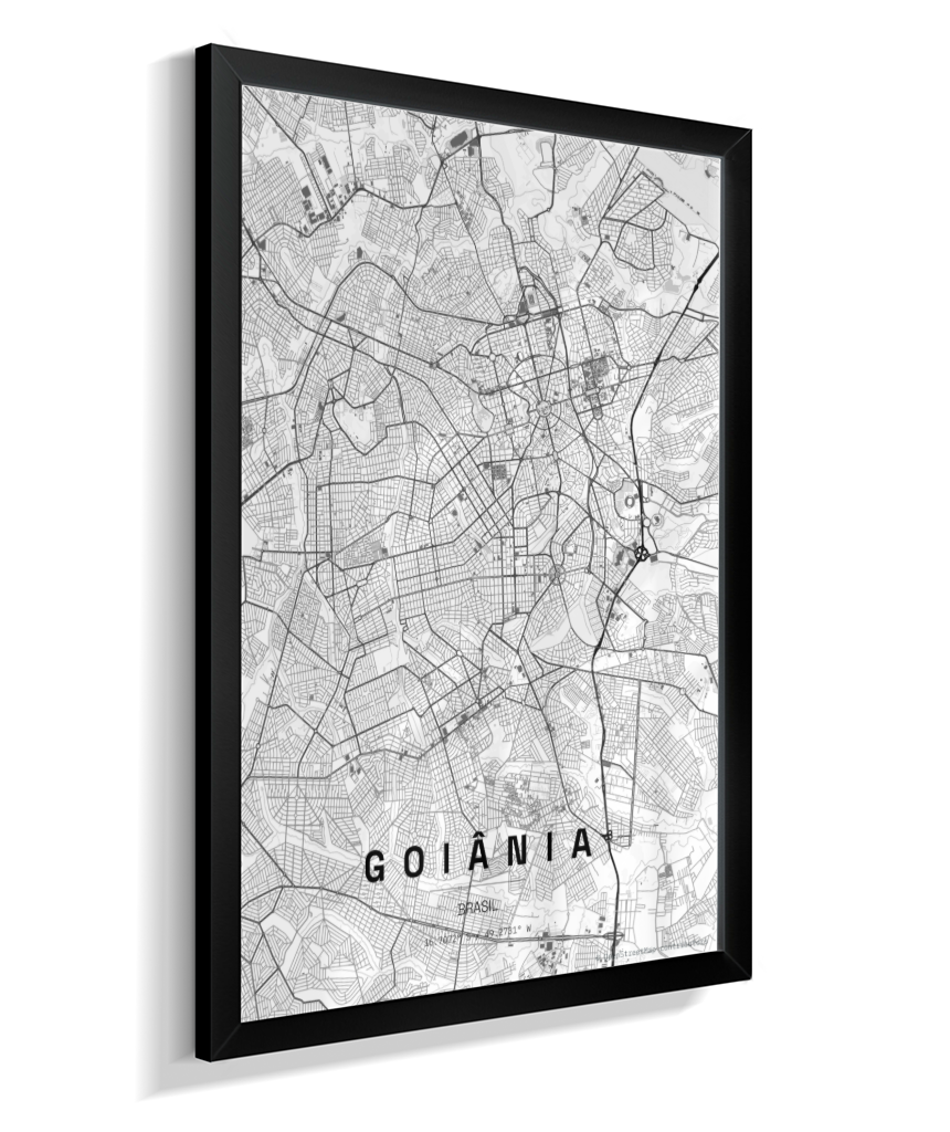 Quadro Vertical Mapa de Goiânia