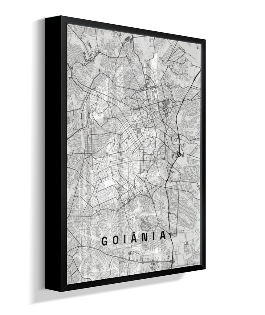 Quadro Vertical Mapa de Goiânia