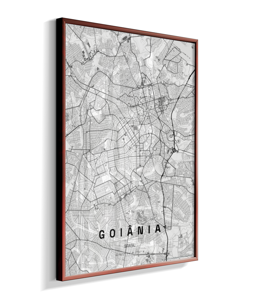 Quadro Vertical Mapa de Goiânia