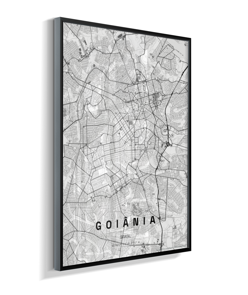 Quadro Vertical Mapa de Goiânia