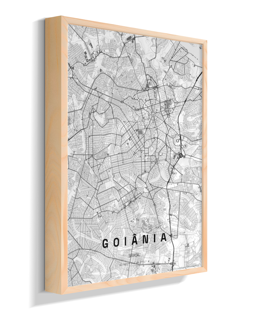Quadro Vertical Mapa de Goiânia