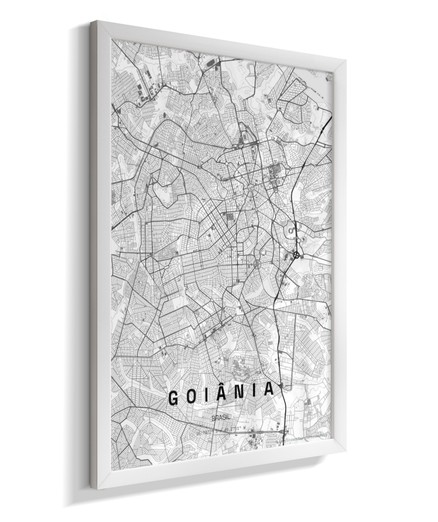 Quadro Vertical Mapa de Goiânia