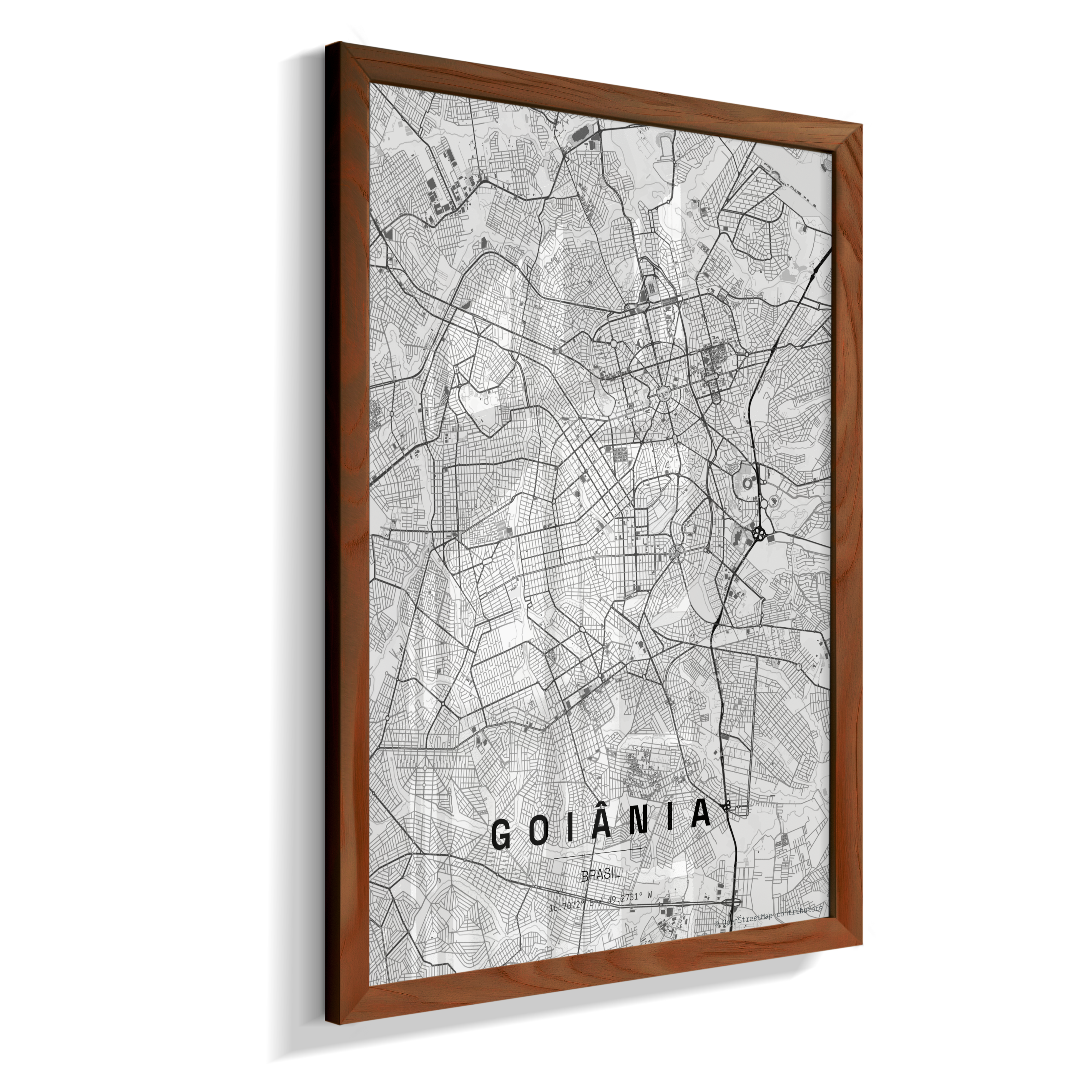 Quadro Vertical Mapa de Goiânia