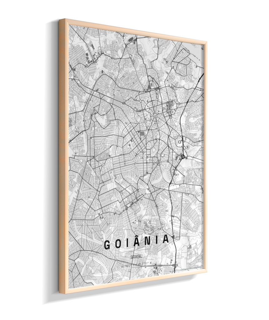 Quadro Vertical Mapa de Goiânia